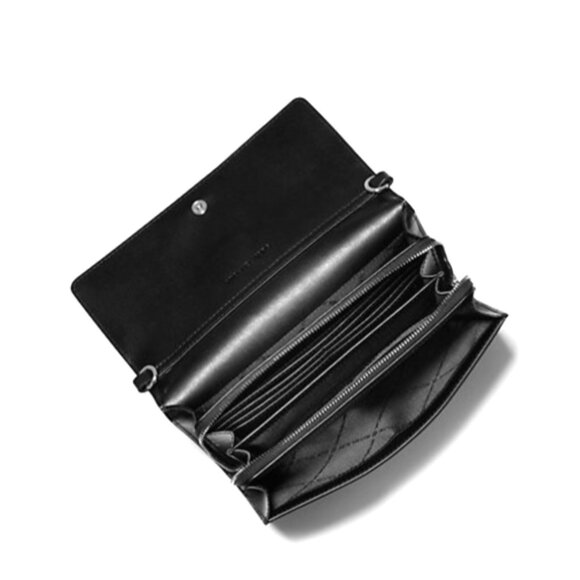 New Michael Kors Jet Set Large Ombré Signature Logo Crossbody Bag Black Multi - Picture 2 of 5